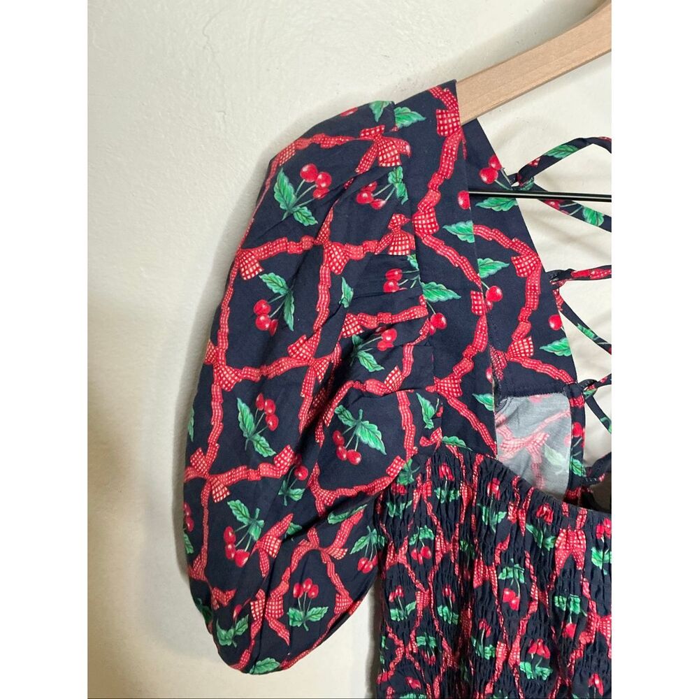 Damson Madder Allegra Puff Sleeve Blouse | Blue in 10 - Picture 9 of 11